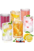 Drinking Glasses, Hobnail Highball Glasses, 6 Pack, 410ml