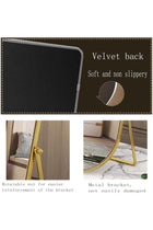 Black Table Mirror - Portable Vanity Metal Framed Rectangular Desk Mirror with Stand for Bedroom, Living Room, Office - 30x22cm