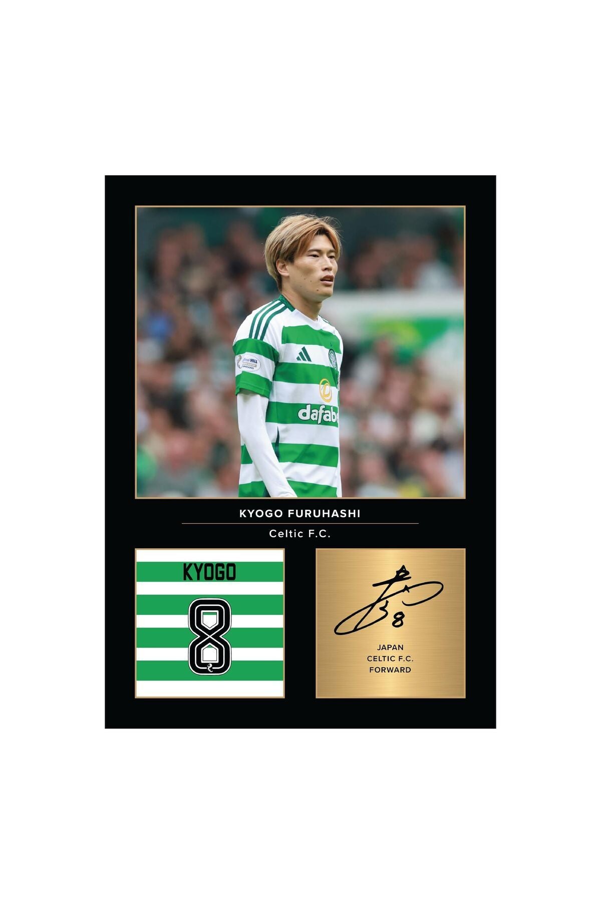 Kyogo Furuhashi Signed A4 Printed Photo Picture Display Gift For Glasgow Celtic Fans Digitally Reproduced Signature Unframed