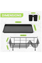 Dish Rack Dish Drying Stand Dish Drainer Plate Rack Dish rake Kitchen Organizer Dish Drying Rack Countertop Large Antibacterial Kitchen Utensils Dish racks Dish Stand (Black)