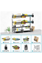 3 LayerStainless Steel Kitchen Rack Dish Organizer Drying Rack Above Sink Drain Rack Kitchen Storage Countertop Utensil Holder