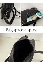 Fashionable Pu Leather Shoulder Bag Women'S Daily School Jk Uniform Bag Detachable Adjustable Shoulder Strap Large Capacity Handbag