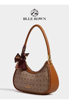 Bags for Ladies Shoulder Bag Hobo Half Moon Handbag with Scarf Elegant PU Leather Women Bag for Work Travel and Daily Use