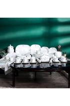 Opal Hard Square Dinner Set, White, RF9759, 97 Pieces