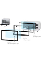 BLACK+DECKER 800W 9L Toaster Oven, 90-230° Temp Setting Double Grill With Convection, Double Glass Door For Safety With Multiple Accessories, For Toasting/Baking/Broiling TRO9DG-B5