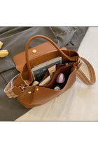 Women's Versatile Solid Color Crossbody Bag, Large Capacity Shoulder Bag, PU Leather Handbag
