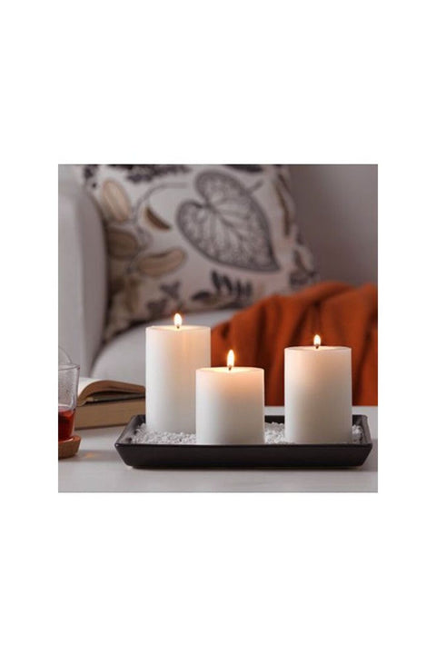 Marketplace New In Set Of 3 Scented Block Candle White 14 x 13 x 11centimeter