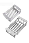 EETU Dish Rack,Extend Kitchen Sink Drain Basket,Retractable Dish Drying Rack,Stainless Steel Strainer Telescopic Drain Basket,Draining Bowl Rack,Over Sink Drainer For Washing Dishes,Fruits,Vegetables