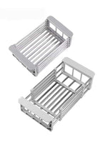 EETU Dish Rack,Extend Kitchen Sink Drain Basket,Retractable Dish Drying Rack,Stainless Steel Strainer Telescopic Drain Basket,Draining Bowl Rack,Over Sink Drainer For Washing Dishes,Fruits,Vegetables