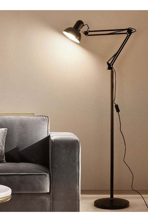 Modern Adjustable LED Floor Lamp with Remote Dimming for Living Room and Bedroom