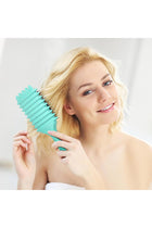 Curl Define Styling Brush -Premium Curly Hair Brush, Wet & Dry Detangler, Essential Tool for Shaping & Perfecting Your Curls, Green