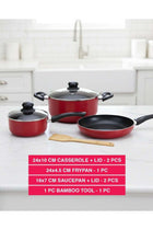 6-piece Nonstick Cookware Set- DC3740 Aluminum Body with Durable Coating, 3-Layer Construction