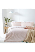 The Linen Yard Hebden Double Duvet Cover Set, Cotton, Blush, Pink (HEBDEN/D02/BLS)
