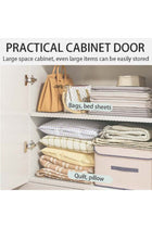 Chest of Drawers, Wooden Dresser for Bedroom, 4-Drawer and 2-Door Storage Cabinet for Household Items and Bedding, White, DGC001