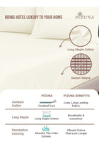 Pure 100% Cotton Twin Fitted Bed Sheet 120x200 cm New Ivory, 400 Thread Count Cool Luxury Soft Long Staple Cotton Sateen Weave, Deep Pocket Bedsheet Fits 40cm