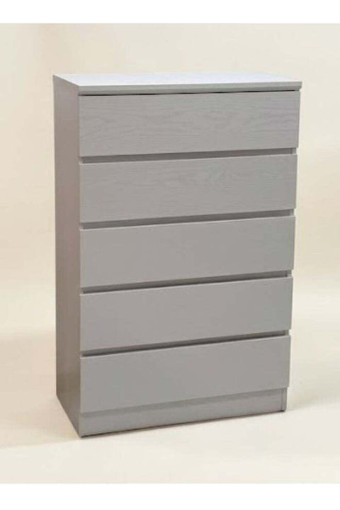 Modern 5-Drawer Chest of Drawers – Minimalist Bedroom Storage Unit - L80 x W40 x H123 cm