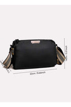 Women Genuine Leather Shoulder Bag Multi-Pocket Satchel Crossbody, Ladies Cross Bags (Black)