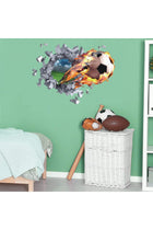 3D Wall Sticker Soccer Football Wall Decals for Boys Room Wall Art Decal for Boys Bedroom Sports Room Decoration Football Theme Stickers
