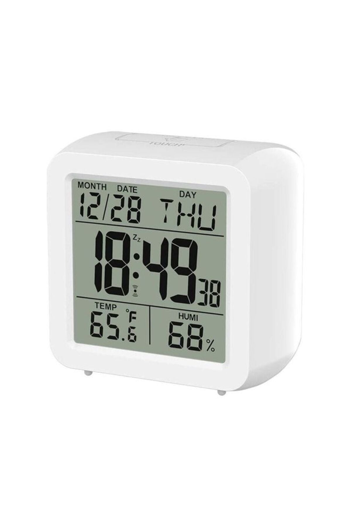 Digital Alarm Clock White 9x9x5cm
