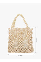 pearl embroided statement bag