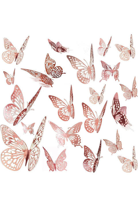 48 Pcs 3D Butterfly Wall Decals Stickers,3 Sizes 4 Styles, 3D Butterfly Wall Decor, Butterfly Party Decorations,Butterflies for Crafts, Wall Stickers Room Decor for Baby Shower Girls Kids