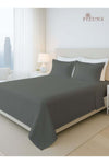 Pure Combed Cotton Bed Sheet Set Queen Size Dark Grey, 400 Thread Count Cozy Luxury