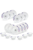 18 Pcs Opal ware Dinner Set Dinner plate, Dessert plate, Bowl Dishwasher & Microwave safe BPA Free Durable and Stylish for everyday use
