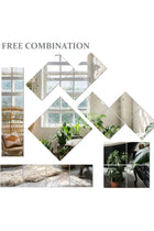 SKY-TOUCH 4PCS 30 * 30cm Glass Full Length Wall Mirror Tiles : Frameless Wall Mounted Mirror for Home Office Bedroom Living Room Bathroom Door Gym