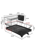 2 Layer Dish Rack Drain Rack Kitchen Dish Rack Household Dish Rack Countertop Drying Rack