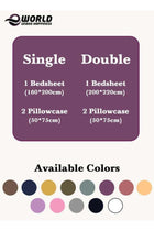3 Piece Luxury Purple Striped Bed Sheet Set with 1 Flat Sheet and 2 Pillowcases for Hotel and Home