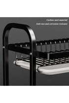 2-Tier Double Layer Stainless Steel Rust-Proof Dish Drying Rack with Drip Tray & Utensil Holder – Large Capacity Kitchen Sink Countertop Dish Drainer