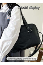 Fashionable Pu Leather Shoulder Bag Women'S Daily School Jk Uniform Bag Detachable Adjustable Shoulder Strap Large Capacity Handbag