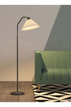 Modern Luxury Straight Pole Atmosphere Standing Floor Lamp Pleated Lampshade LED Three-Tone Lighting