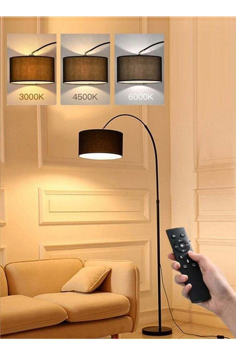 Floor Lamp for LED Stand Vintage Arc Pole Light with Warm Light Remote Control for Living Room Office Bedroom