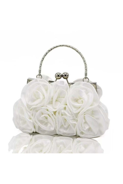 Luxury Soft Flower Handbag , Elegant Clutch for Socialites, And Crossbody Bag