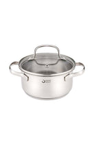 9 Piece Triply Stainless Steel Cookware Set, set includes 1x14cm Open Saucepan, 1x16cm Casserole with lid, 1x20cm Low Casserole with lid, 1x20cm Casserole with lid, 1x24cm Casserole with lid