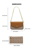 2PCS Bags for Ladies Women Hand Bag & Sling Bag Set, Mini Crossbody Purse