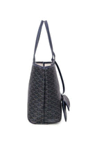 Printed Shopper Tote Grey