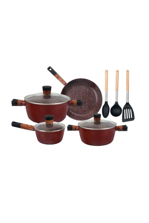 RF 12491 Granite Coated Cookware Set 10 PCS with Lids | Induction Compatible