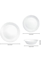 Vitrelle Glass Dinnerware, 12pc Set, Corning White