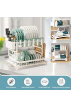 Dish Drying Rack With Drainer, 2 Tier Rustproof Stand for Kitchen Countertop,Cutting Board Holder,