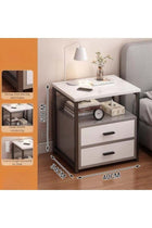NightStand, Bedside Tables with Storage Shelf and Drawer, Modern End Table Side Table, Bedroom Storage Cabinet, Wood Night Stand Sofa Side Table for Living Room Bedroom,40*34*50cm (White)