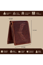 Zeus RFID Blocking Leather Wallet for Men, Caramel Brown, Casual
