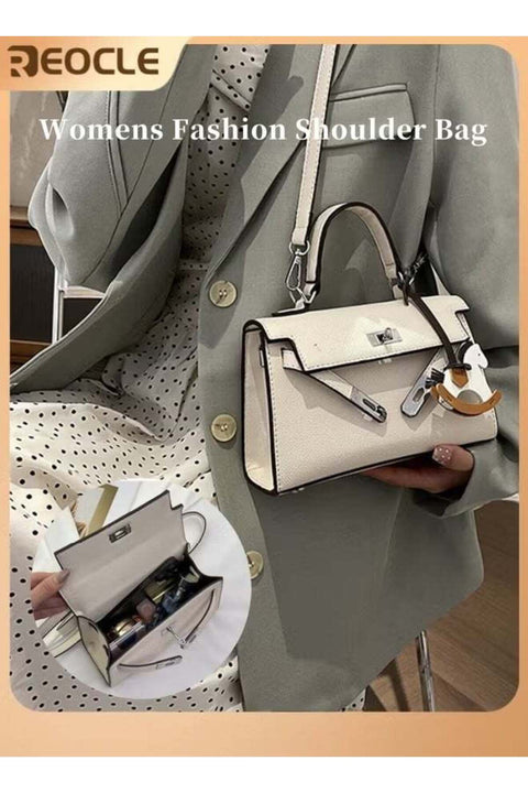 Women Crossbody Bags Retro Style Women's Classic Leather Handbags Purses with Metal Buckle Decoration for Vacation Travel and Work
