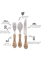 Children Cutlery for Lunch Box - 3-Piece Stainless Steel Kids Cutlery Set with Case for School Includes Children Fork, Knife and Spoon - Metal Tableware Utensils for Boys and Girls