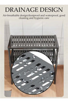 2-Tier Kitchen Storage Rack, Multifunctional Microwave rack,Countertop Rack Organizer with Non-Slip Feet, for Spices, Pots and Pans（Black）