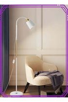 Modern pleated aesthetic floor lamp, living room pole lighting, 3 colors brightness work lamp