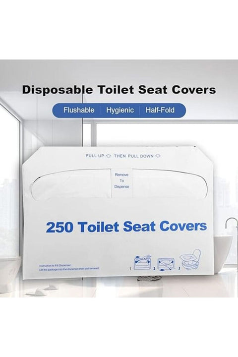 Disposable & Flushable Toilet Seat Covers (Pack of 250)