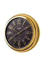 Metal Wall Clock 5138GN2, 39cm, Silent Non Ticking, Battery Operated, Italian Design for Living Room, Bedroom, Kitchen