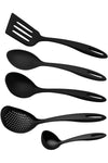 Ability 5-Pieces Black Nylon Utensil Set